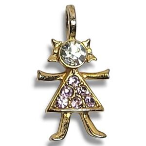 Vintage K.L.S. Birthstone Charm Purple Alexandrite June Daughter Granddaughter